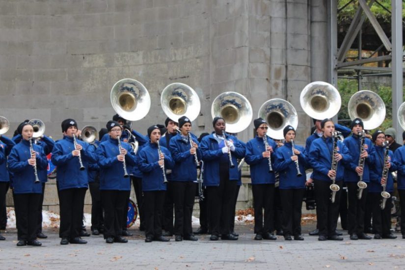 New York City Central Park High School Band Rehearsal