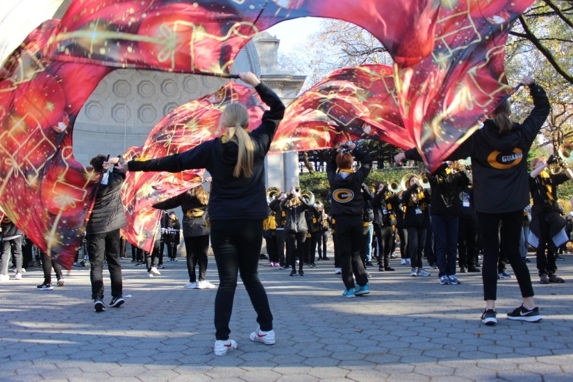 New York City Central Park High School Band Rehearsal