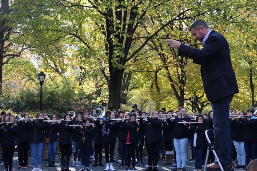 New York City Macy's Thanksgiving High School Band Rehearsal