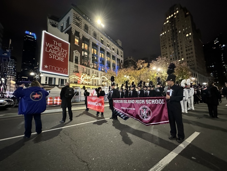 New York City High School Band Rehearsal for Macy's Day Thanksgiving Parade
