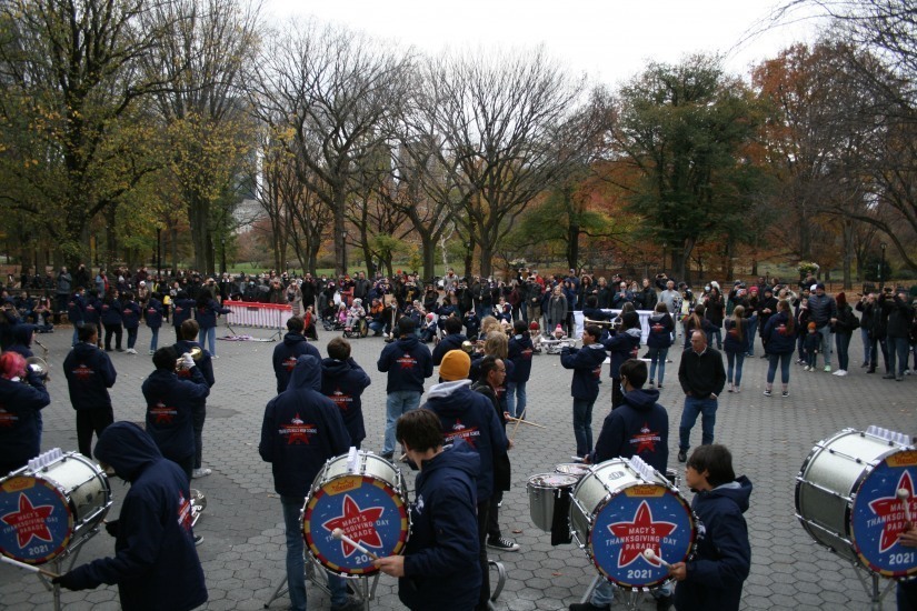 New York City Central Park High School Band Rehearsal