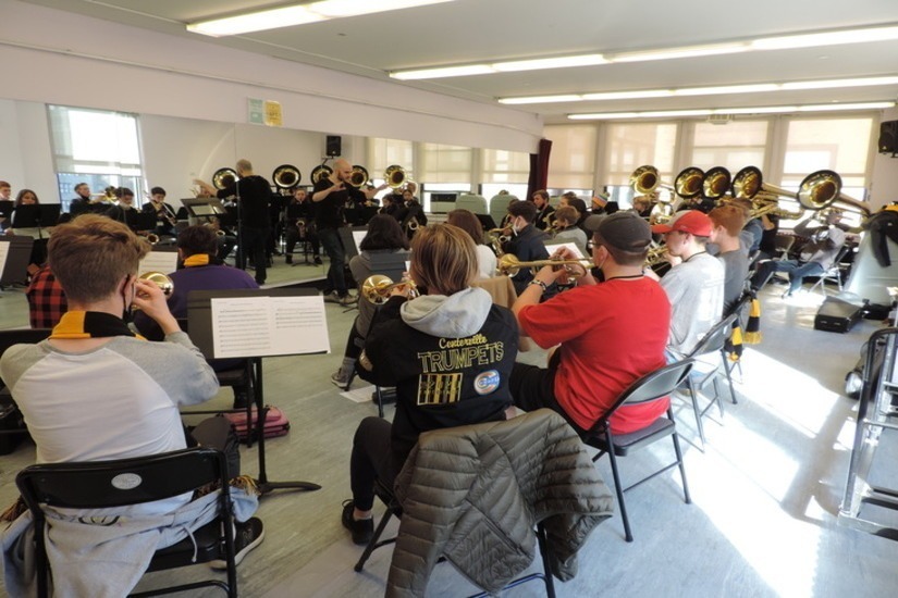 New York City High School Band Rehearsal