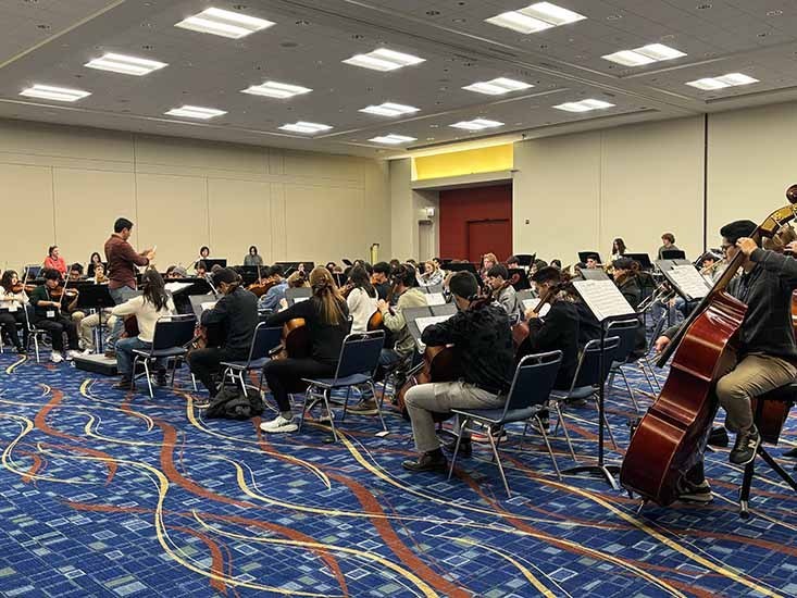Chicago High School Band Rehearsal