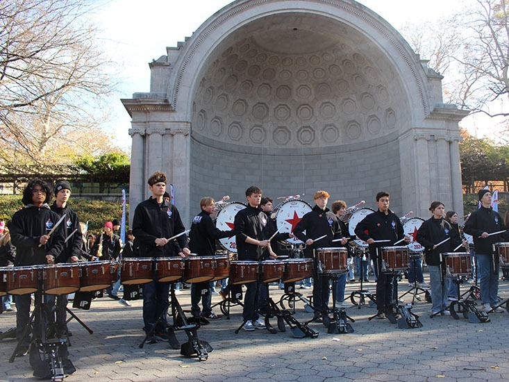 New York City Central Park Lincoln High School Band Rehearsal