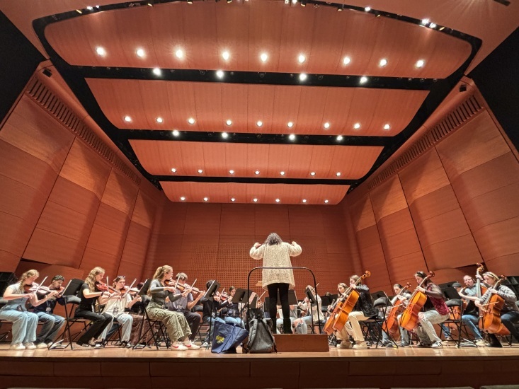 New York City Lincoln Center High School Band Rehearsal