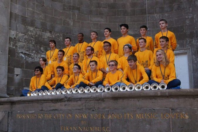 New York City Central Park High School Band Rehearsal