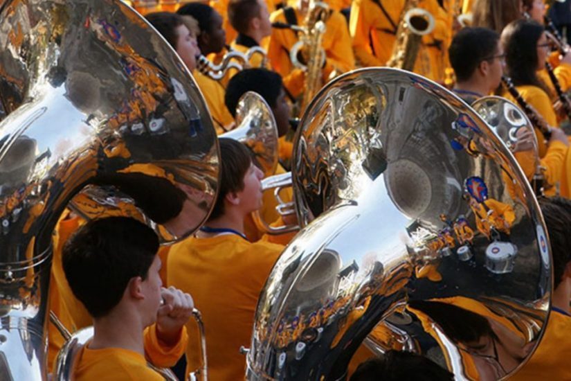 New York City Central Park High School Band Rehearsal