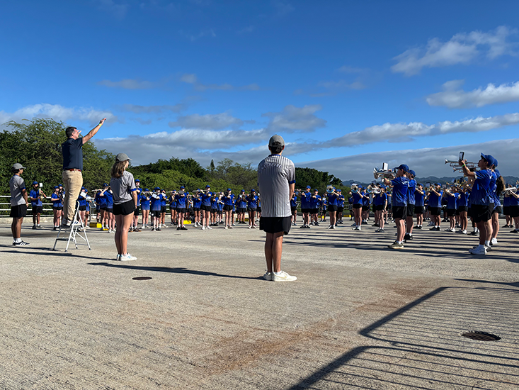 Westlake Chaparral Band USS Missouri Performance