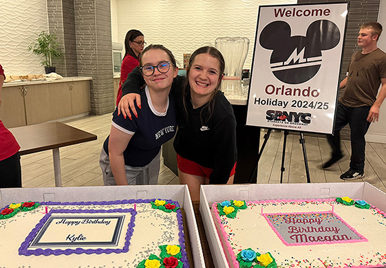 correctsizebdayorlando student tour group having a birthday celebration at disney in orlando.